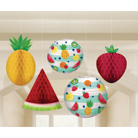 Hello Summer Honeycomb Balls & Paper Lanterns, 5-pk Front_Flat