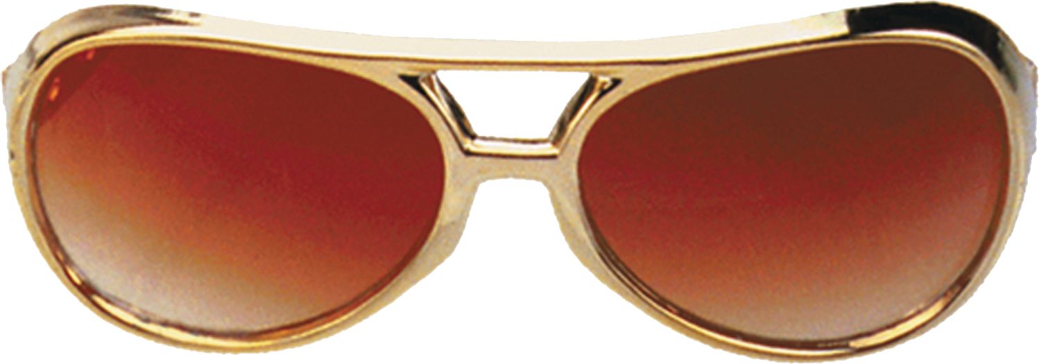 Elvis Party City Glasses Rock Roller Gold Sunglasses Party City