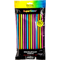 Glow-in-the-Dark Neon Bracelet Wearables, Multi-Coloured, 80-pk, for Birthday/Canada Day/Summer Party Front_Flat