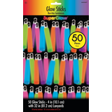 Multicoloured Glow Stick Necklaces, 50-pk Front_Flat