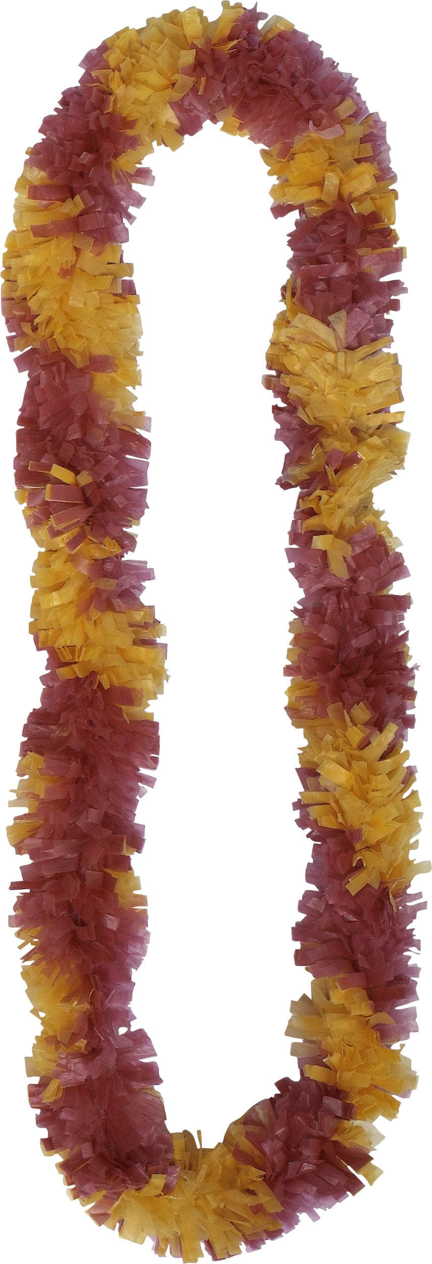 Colliers de fleurs à franges à porter 2 tons, multicolore, taille unique, paq. 6, pour festivités tropicales Overhead_Flat