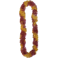 Colliers de fleurs à franges à porter 2 tons, multicolore, taille unique, paq. 6, pour festivités tropicales Overhead_Flat