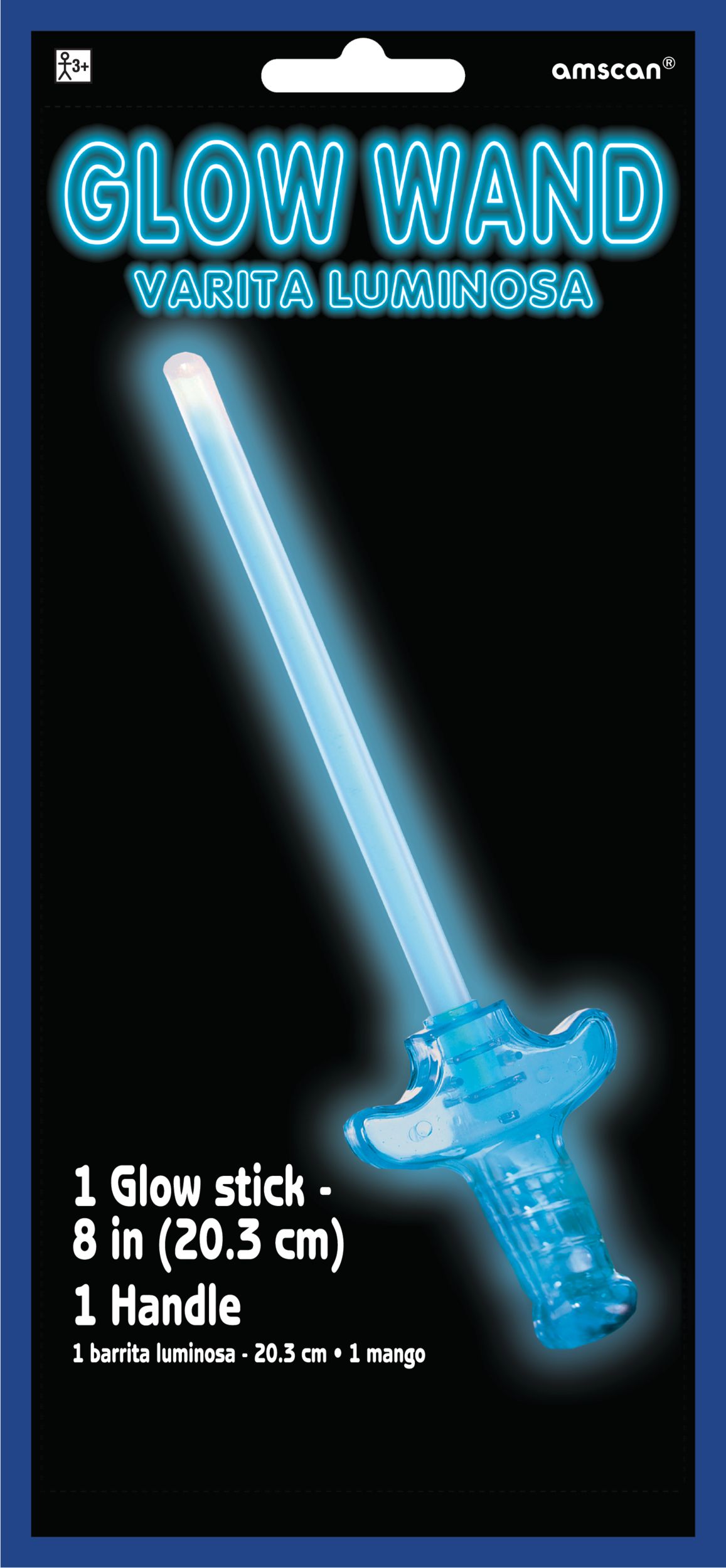 Sword Light-Up Glow Wand, Blue, for Halloween Front_Flat