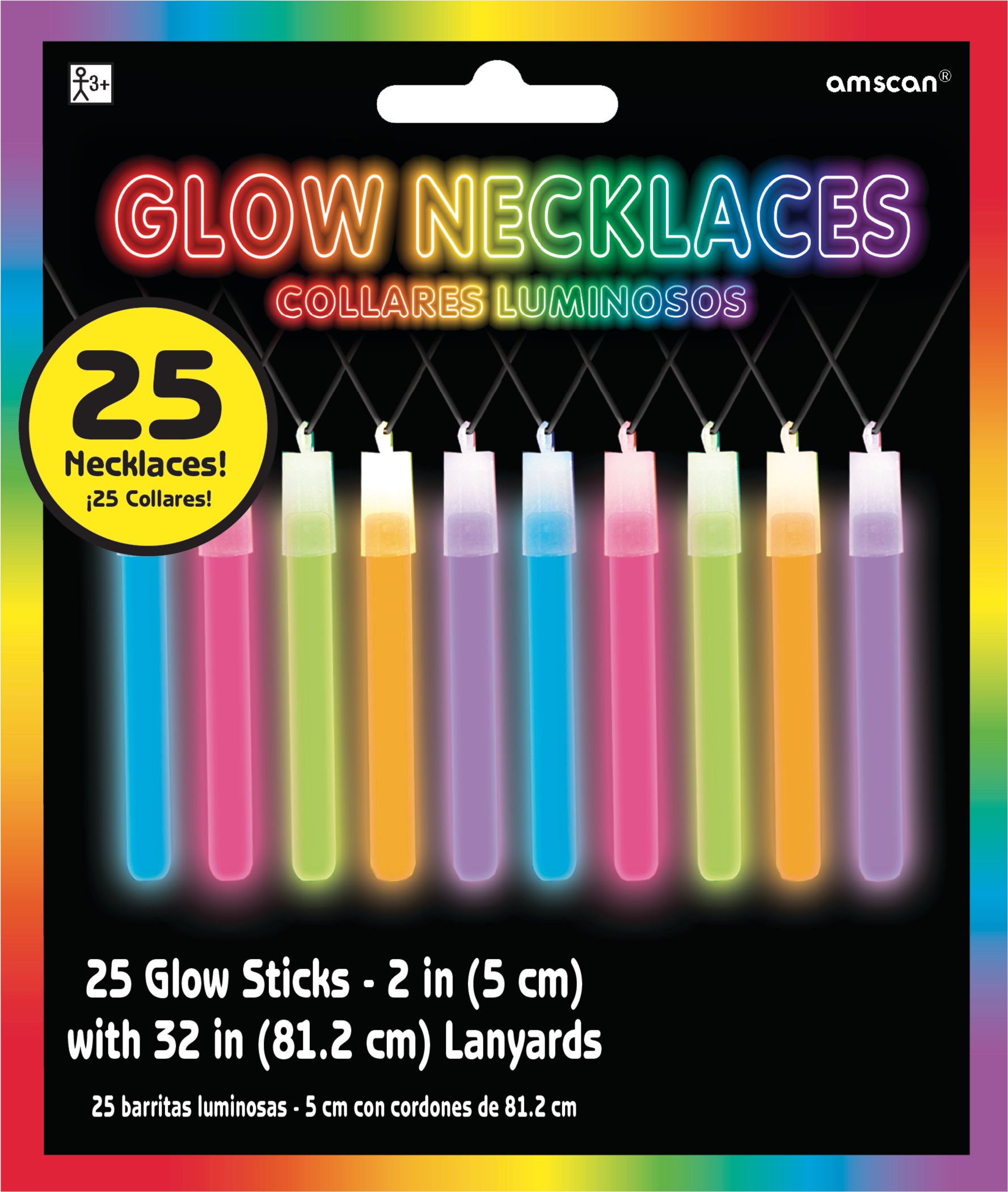 4 Glow Stick Mega Value Pack - Orange, 25/pk