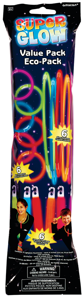 Super Glow Sticks Value Pack 30ct