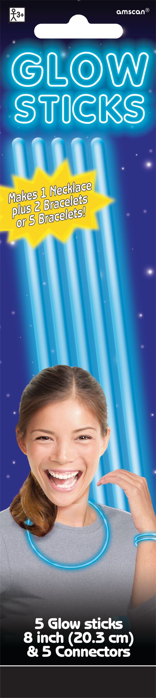 5CT 8" BLU GLW STICK