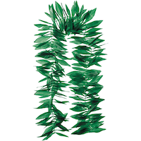 Collier de feuilles vertes avec perles Front_Flat