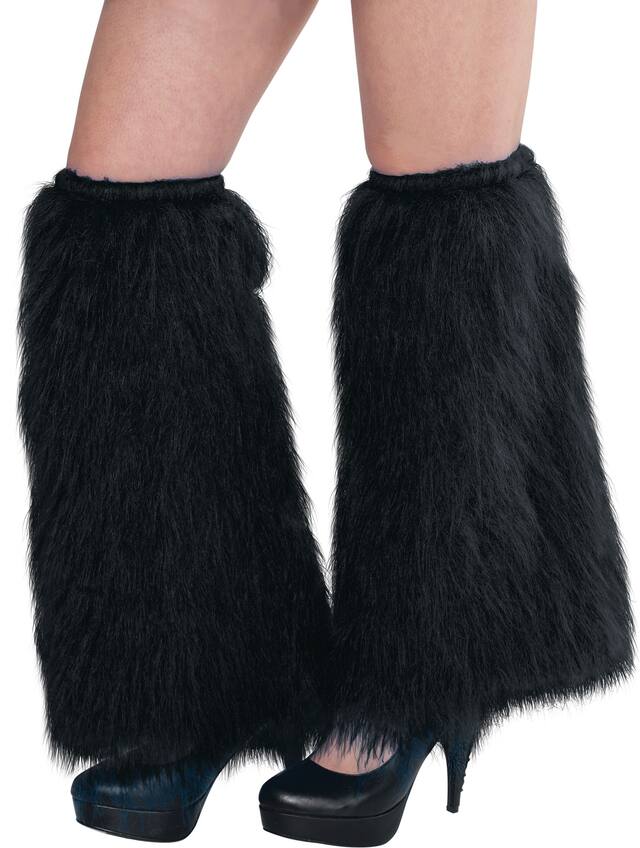 BLK PLUSH LEGWARMER