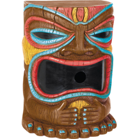 Tiki Bubble Machine, Brown, 12-in, for Summer Party Front_Angled_Right