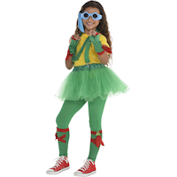 Jupe tutu en tulle épais pour enfant, choix de couleurs, taille unique, accessoire de costume à porter pour l'Halloween Front_Angled_Left