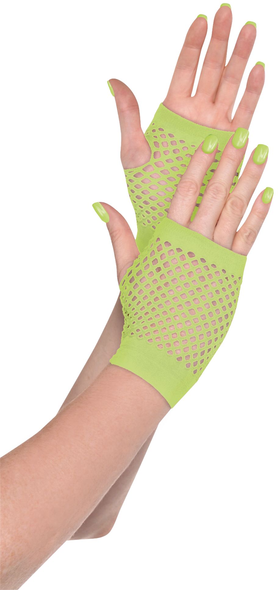 Short Fishnet Gloves For Women Bristol Novelty BA572 Fishnet Gloves Short  Neon Green - One Size Fancy Dress Costume Accessory For Halloween Short  Fishnet Gloves Costume
