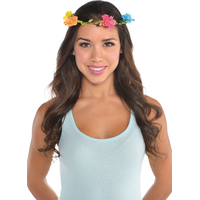 Floral Flower Crown, Multi-Coloured, One Size, for Summer Party Front_Flat