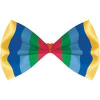 Noeud papillon, choix de couleurs, taille unique, accessoire de costume à porter pour l'Halloween Front_Flat