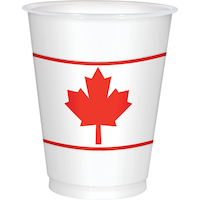 Gobelets feuille d'érable canadienne, paq. 25 Front_Elevated