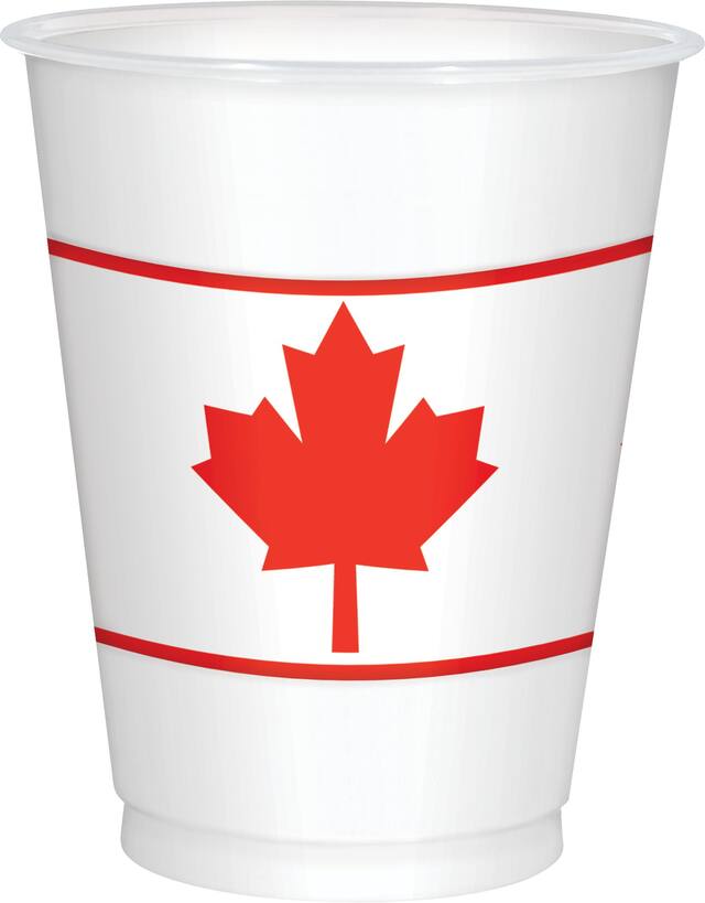 Gobelets feuille d'érable canadienne, paq. 25 Front_Elevated