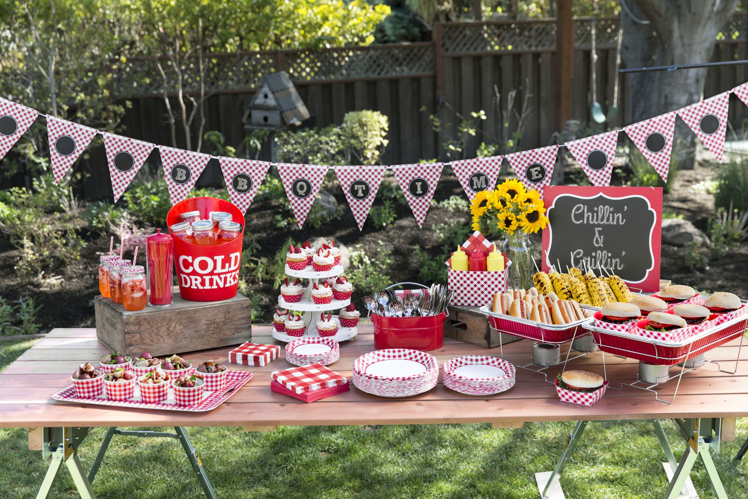 Picnic Party Red Gingham Dessert Plates, 40-pk Composite_or_Mixed