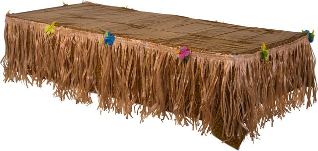 Luau Table Cover & Skirt Front_Angled_Left