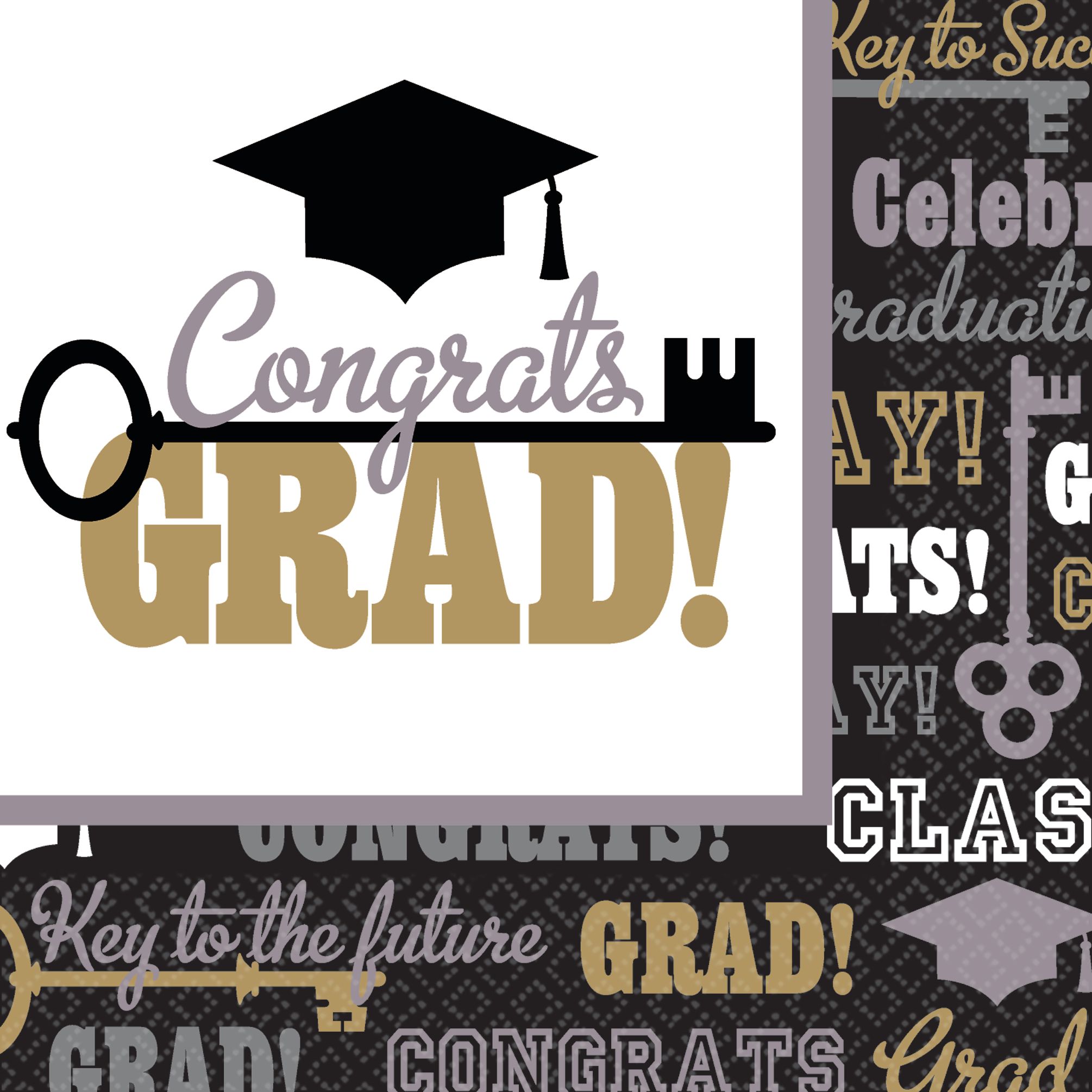 Serviettes à boissons La clé du succès, paq. 125 Front_Flat