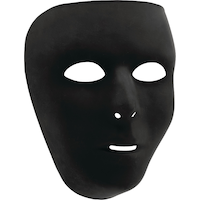 Basic Full Face Mask, Assorted Colours, One Size, Wearable Costume Accessory for Halloween