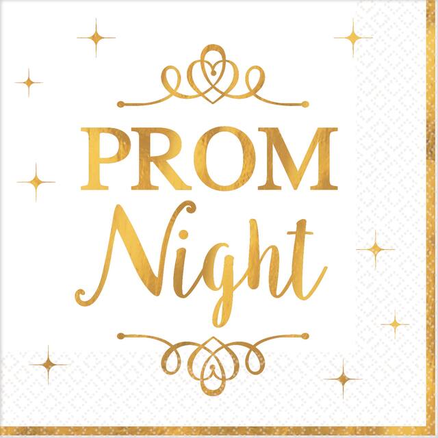 Prom Night Beverage Napkins, 16-pk Front_Flat