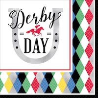 Serviettes de table, motif Harlequin Derby Day, paq. 16 Front_Flat