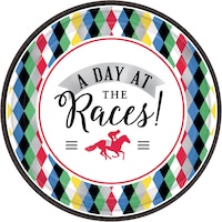 Harlequin Derby Day Dessert Plates, 8-pk Overhead_Flat