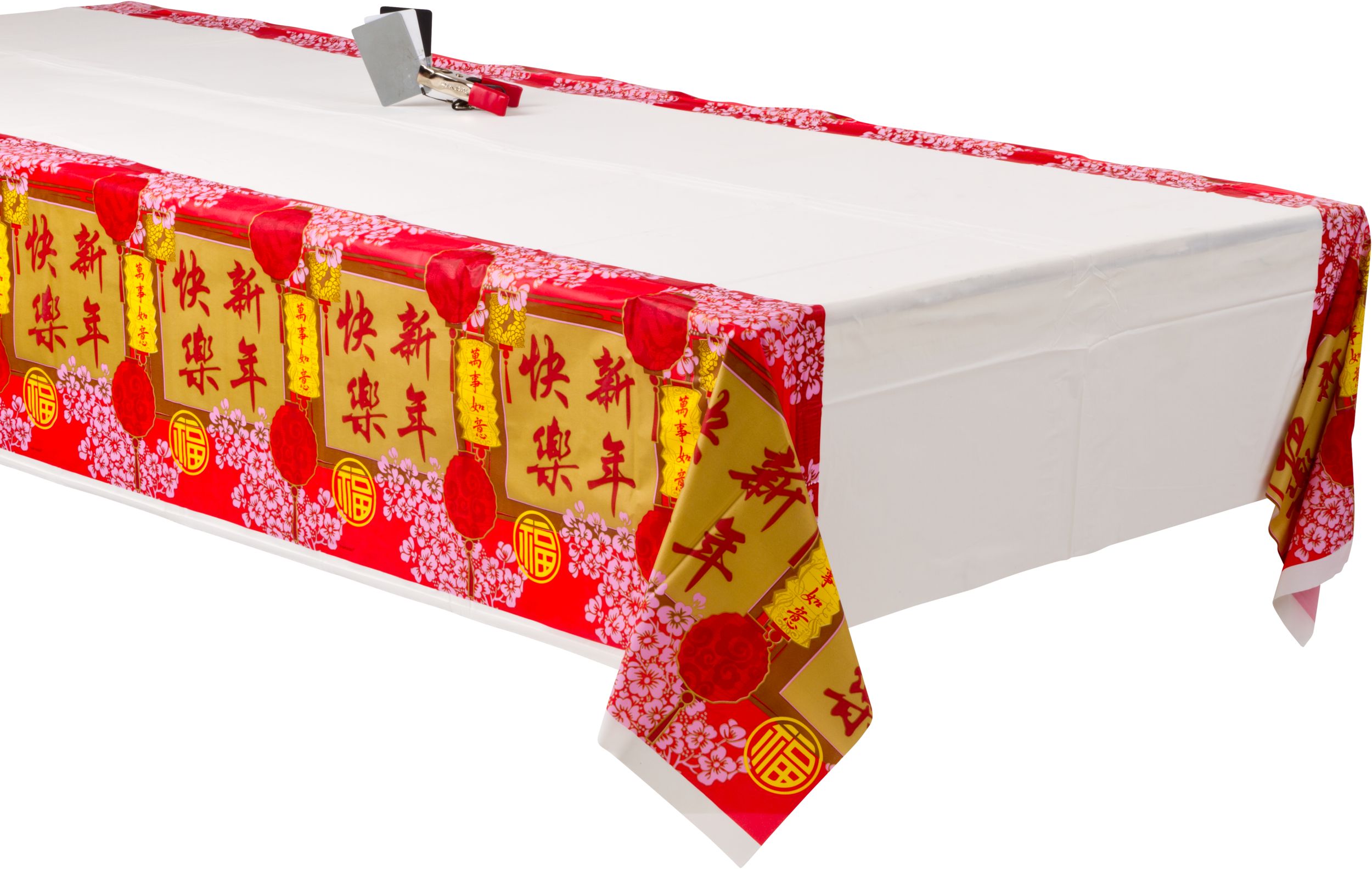 Blessings Chinese New Year Table Cover Front_Angled_Left