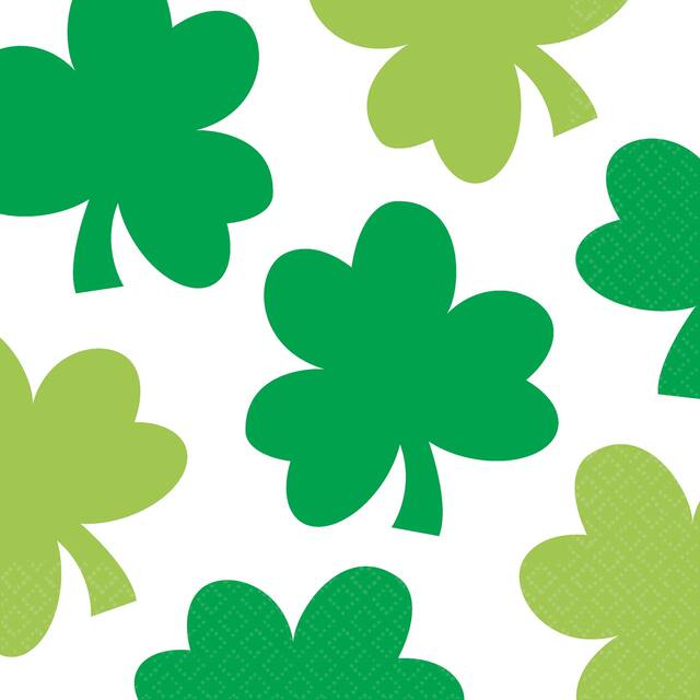 Shamrock Shimmer Napkins, 16-pk Front_Flat