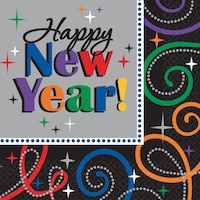 New Year's Cheers Beverage Napkins, 16-pk Front_Flat