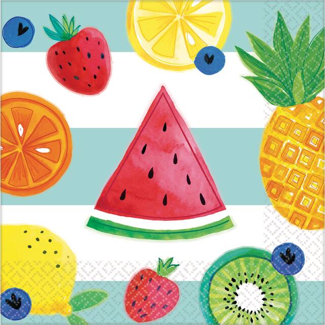 Hello Summer Beverage Napkins, 16-pk Overhead_Flat