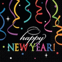 Wild New Year's Beverage Napkins, 16-pk Front_Flat