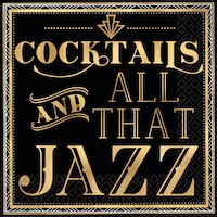 Serviettes à boissons Nouvel An 2020 Rugissant, paq. 16 Front_Flat