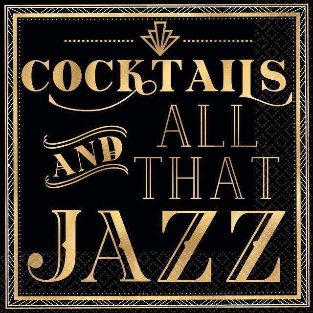 Serviettes à boissons Nouvel An 2020 Rugissant, paq. 16 Front_Flat