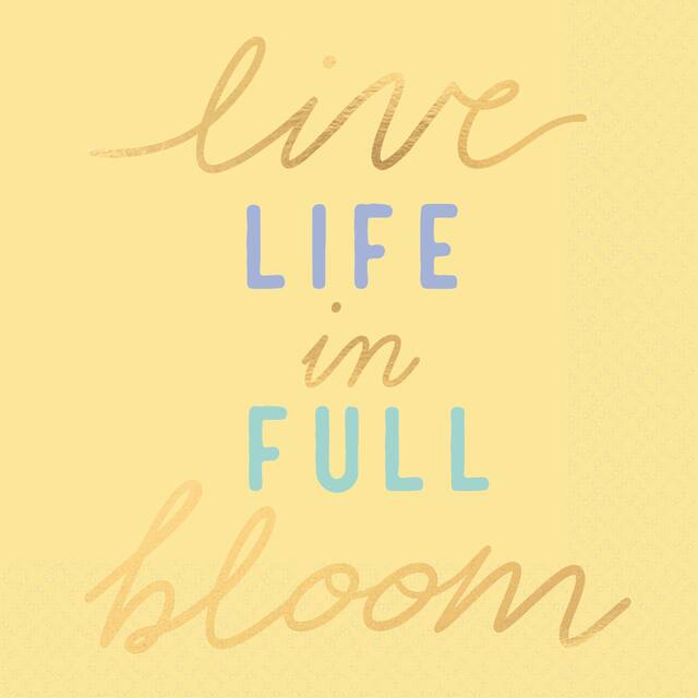 Life In Full Bloom Beverage Napkins, 16-pk Overhead_Flat