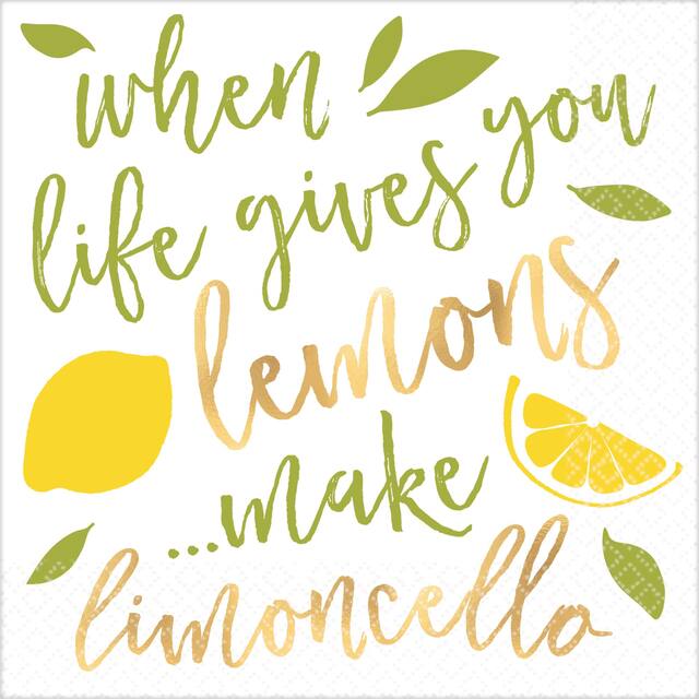 When Life Gives You Lemons Beverage Napkins, 16-pk Overhead_Flat