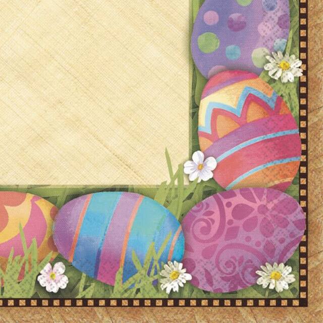 Serviettes à boissons Élégance de Pâques, paq. 16 Front_Flat