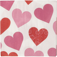 Key to Your Heart Valentine's Day Beverage Napkins, 16-pk Front_Flat