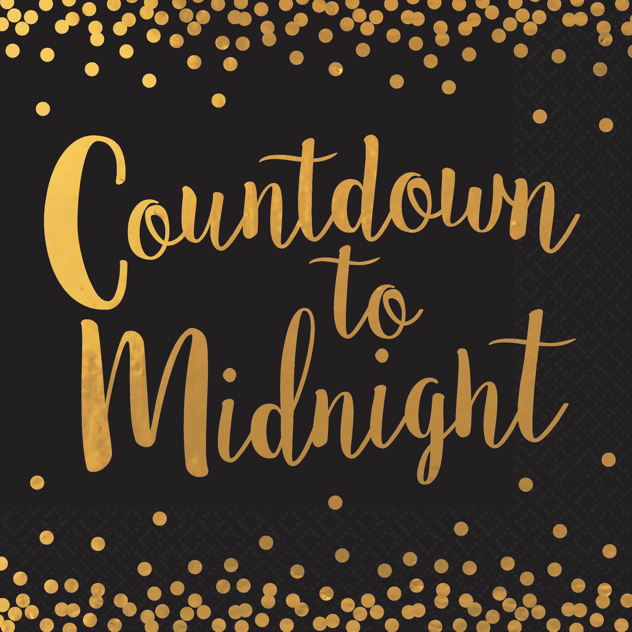 Countdown to Midnight Lunch Napkins, 16-pk Front_Flat