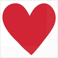 Valentine's Day Heart Lunch Napkins, 16-pk Front_Flat