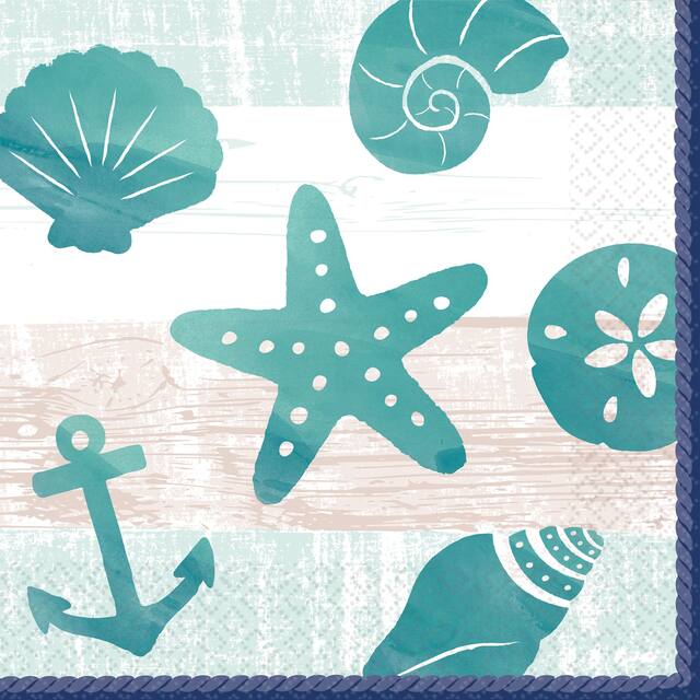 Sea Sand Sun Lunch Napkins, 16-pk Overhead_Flat