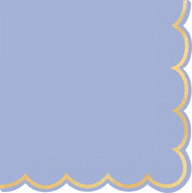 Metallic Gold Border Pastel Lunch Napkins, 16-pk Overhead_Flat