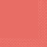 Bright Coral Beverage Napkins, 50-pk Overhead_Flat