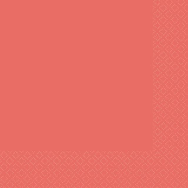 Bright Coral Lunch Napkins, 50-pk Overhead_Flat