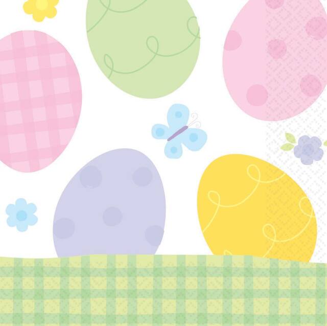 Eggstravaganza Lunch Napkins, 20-pk Front_Flat