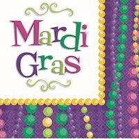 Mardi Gras Celebration Lunch Napkins, 20-pk Front_Flat