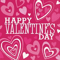 Bright Valentine's Day Beverage Napkins, 36-pk CloseUp