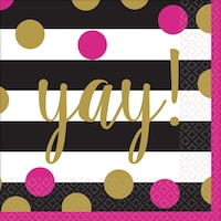 Confetti Graduation Beverage Napkins, 36-pk Overhead_Flat