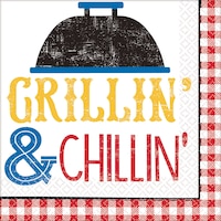 Serviettes pour boissons Pique-nique Barbecue, paq. 36 Overhead_Flat