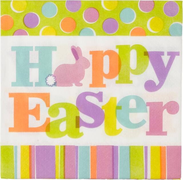 Easter Expressions Beverage Napkin, 36-pk Front_Flat