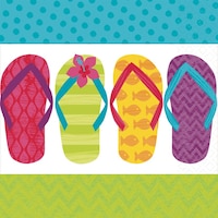 Bright Flip Flop Lunch Napkins, 125-pk Front_Flat